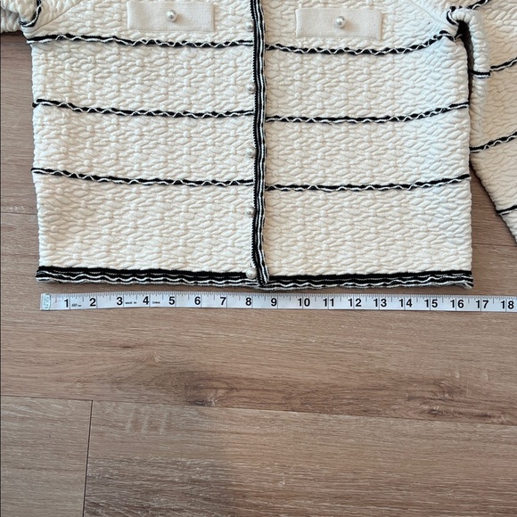 Sandro Paris Infinity jacket, cream knit with pearl buttons Size 2/US Small - Picture 15 of 15